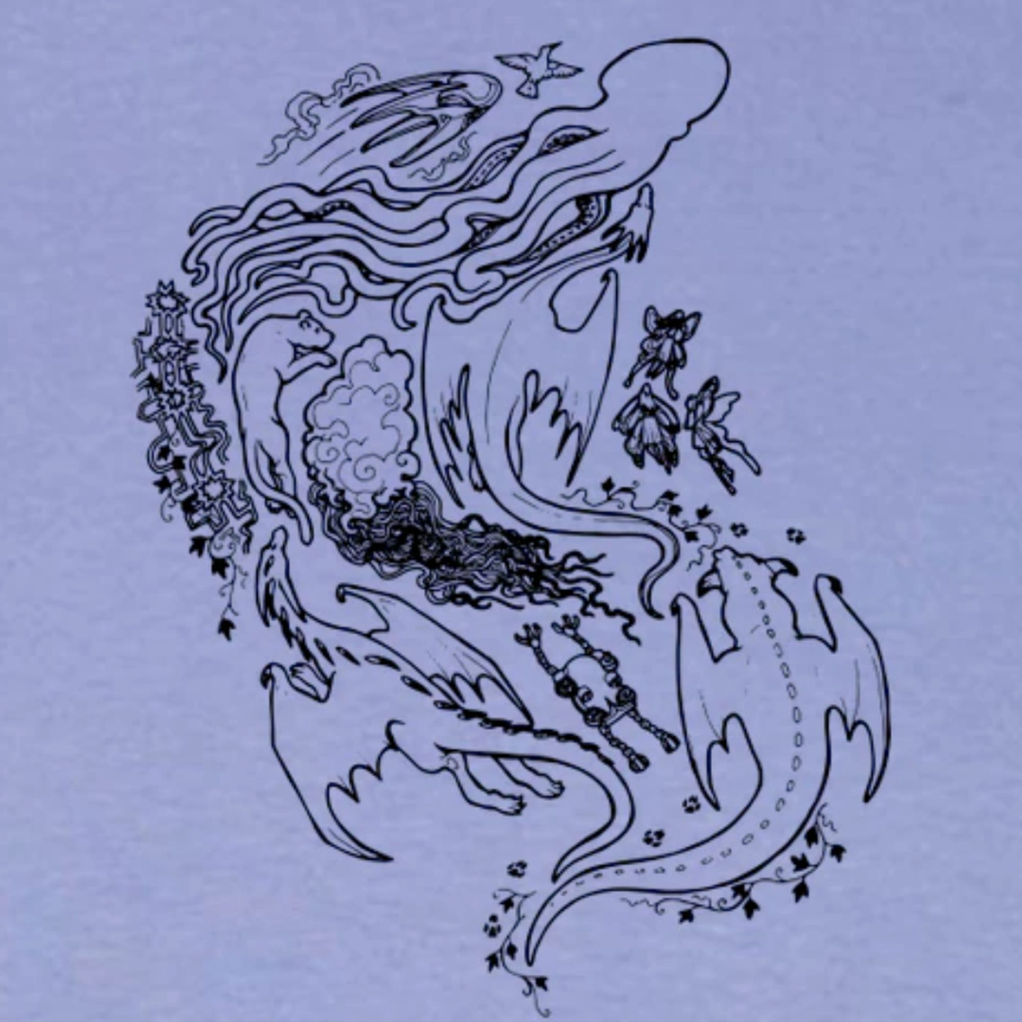 Illustration on the Atthis Arts shirts, created by Matthew Spencer